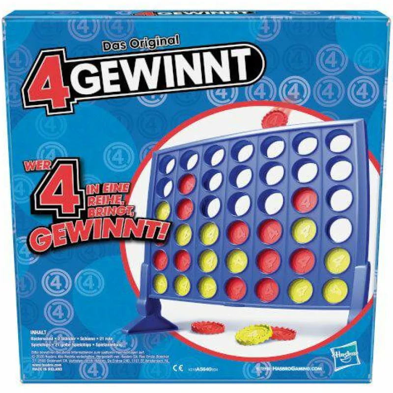 Hasbro Familien- Und Gesellschaftsspiele>4 gewinnt, Strategiespiel für 2 Spieler