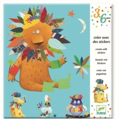Djeco Basteln>3-6: Kleine Geschenke-Sticker mit Vorlage-Tiere