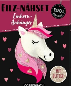 COPPENRATH SPG Basteln>100% selbst gemacht - Filz-Nähset Einhorn-Anhänger