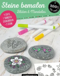 COPPENRATH SPG Malen Und Zeichnen>100% selbst gemacht - Steine bemalen: Blüten & Man