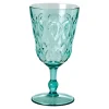 Rice A/S Melamin Und Bambus>Acrylic Wine Glass in Mint with Swirly Embossed De