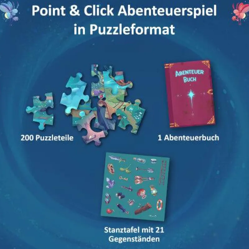 Kosmos Kinderpuzzle>Adventure Puzzle: Das Licht im Zauberwald 200 Teil