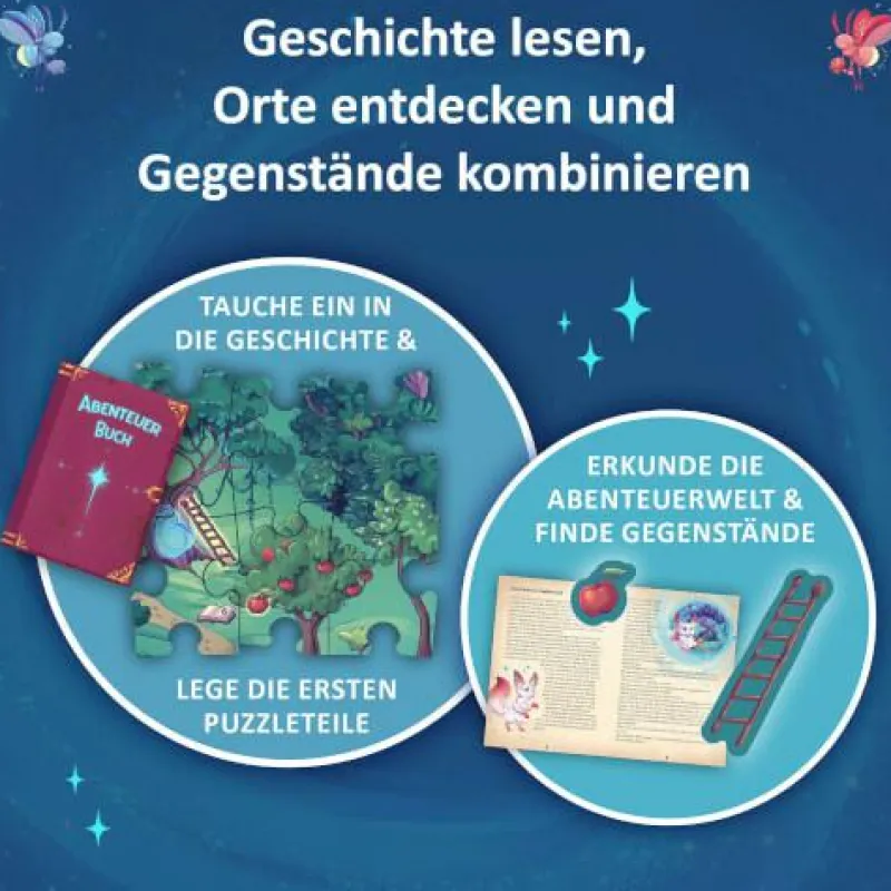 Kosmos Kinderpuzzle>Adventure Puzzle: Das Licht im Zauberwald 200 Teil