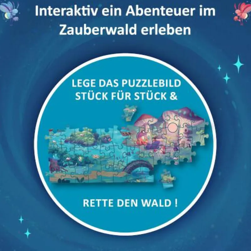 Kosmos Kinderpuzzle>Adventure Puzzle: Das Licht im Zauberwald 200 Teil