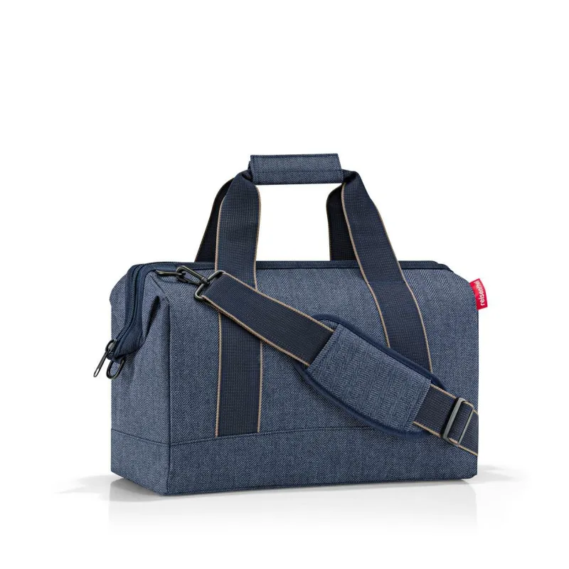 Reisenthel Taschen Und Körbe>Allrounder M Herringbone Dark Blue Reisetasche