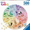 Ravensburger Erwachsenenpuzzle>Animals - Circle of Colors Puzzle 500 Teile