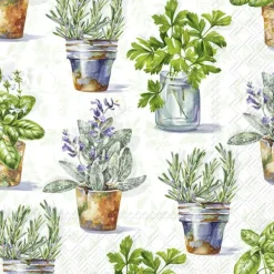 IHR Servietten Und Serviettenringe|Servietten>AROMATIC HERBS Light Green Lunch-Servietten L10382