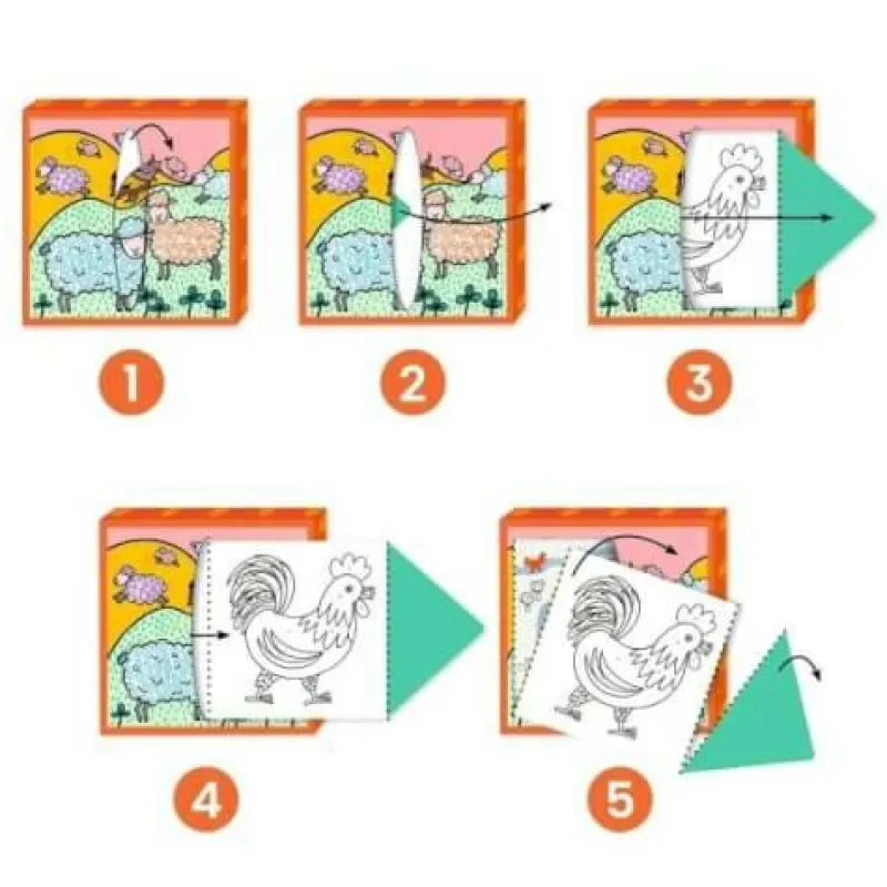 Djeco Basteln>Ausmalbilder 3-6: Bauernhof