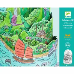 Djeco Basteln>Ausmalbilder Diorama: Insel
