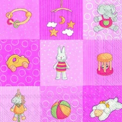 IHR Servietten|Servietten Und Serviettenringe>BABIES TOYS rose Lunch-Servietten L 601050