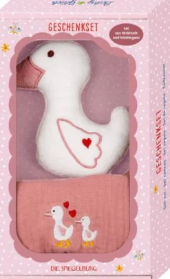 COPPENRATH SPG Kuscheln>BabyGlück - Geschenkset Gans, rosa