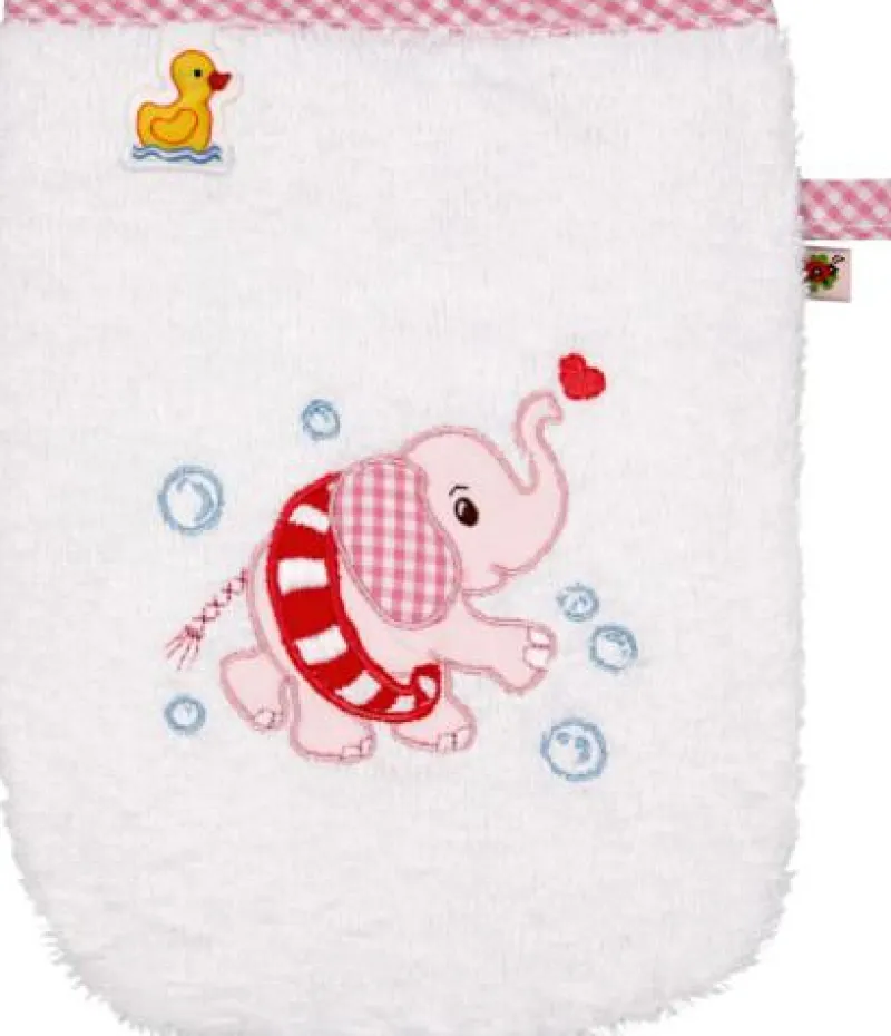 COPPENRATH SPG Badtextilien>BabyGlück - Waschhandschuh Elefant, rosa