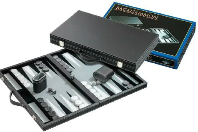 Philos Familien- Und Gesellschaftsspiele>Backgammon grau, medium, Kuns