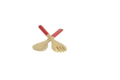 AlbertL Melamin Und Bambus>Bambus-Besteck-Set, orange