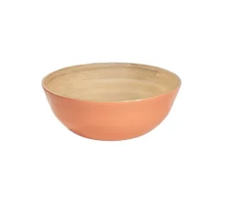 AlbertL Melamin Und Bambus>Bambus-Schüssel flach 18x7cm, apricot