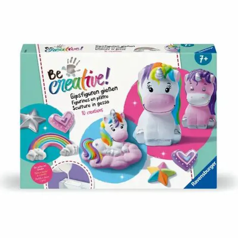 Ravensburger Basteln>Bastelset Gipsfiguren Gießen Einhorn - Be Creative