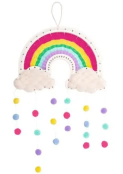 Moses Basteln>Bastelspaß – Regenbogen weben