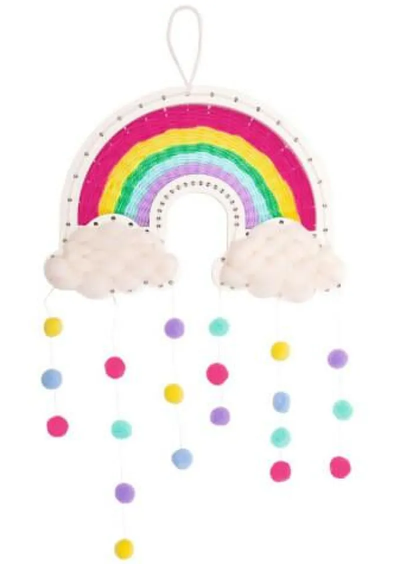 Moses Basteln>Bastelspaß – Regenbogen weben