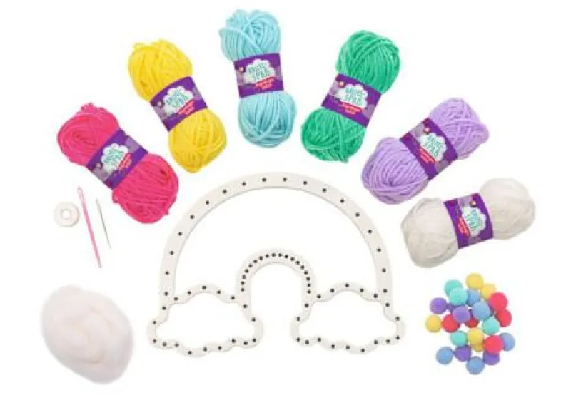 Moses Basteln>Bastelspaß – Regenbogen weben