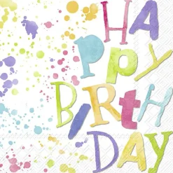 IHR Servietten Und Serviettenringe|Servietten>BIRTHDAY SPLASHES Lunch-Servietten L 957400