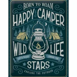 Nostalgic-Art Wand- Und Fensterdekoration>Blechschild 30 x 40 cm »Happy Camper«