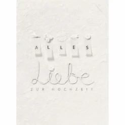Räder Karten>Blütenhochzeitskarte „Alles Liebe", weiß