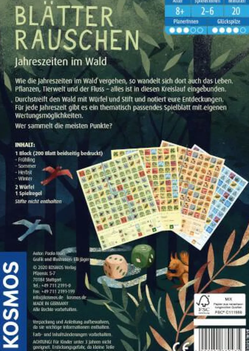 Kosmos Familien- Und Gesellschaftsspiele>Blätterrauschen - Jahreszeiten im Wald