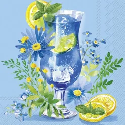 IHR Servietten Und Serviettenringe|Servietten>BLUE COCKTAIL Blue Cocktail-Servietten C1046240