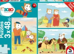Schmidt Spiele Kinderpuzzle>Bobo Siebenschläfer Auf ins Abenteuer, Puzzle 3x48