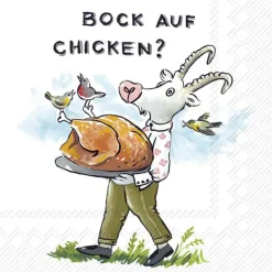 IHR Servietten Und Serviettenringe|Servietten>BOCK AUF CHICKEN Lunch-Servietten L 998500