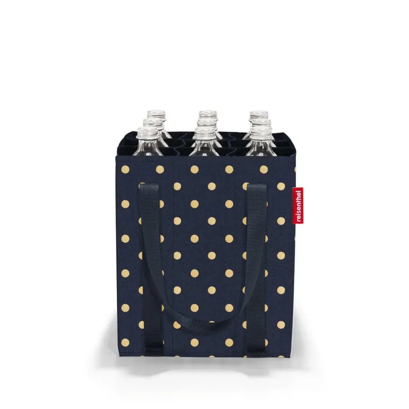 Reisenthel Taschen Und Körbe>Bottlebag Metallic Dots Blue Flaschentasche