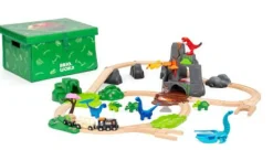Brio Holzeisenbahn>® Dinosaurier Deluxe Set 44-teiliges Zugset