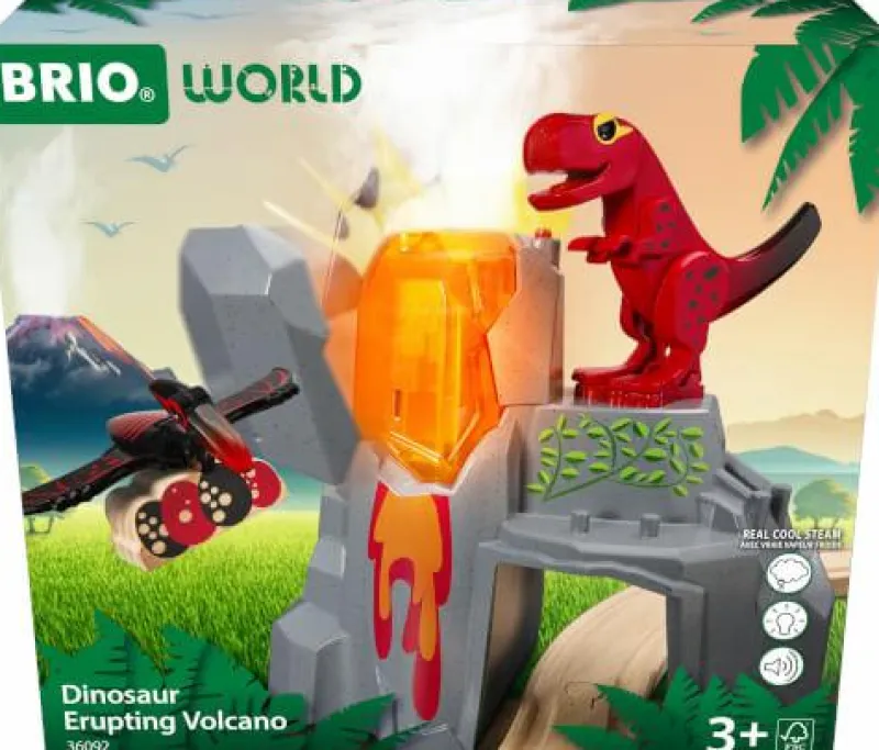 Brio Holzeisenbahn>® Dinosaurier-Vulkan mit Ausbruchsfunktion RW