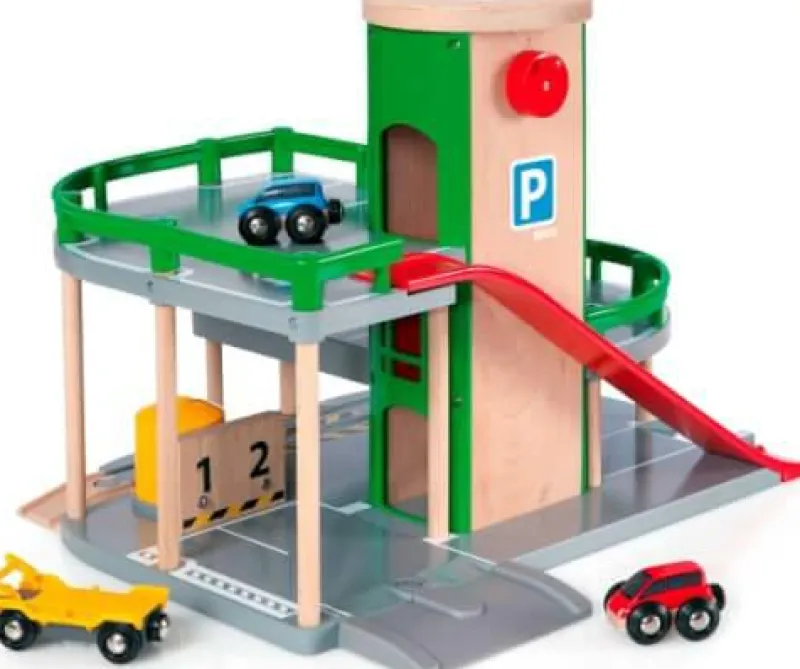 Brio Holzeisenbahn>® Parkhaus, Strassen und Schienen 33204