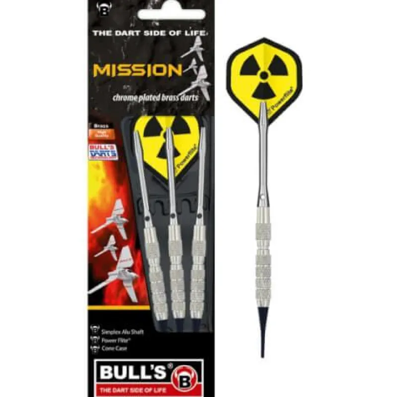 BULL'S® Erwachsenen Und Kennerspiele|Geschenkartikel Für Große>3 Softdart Mission Chr.Brass 14gr.