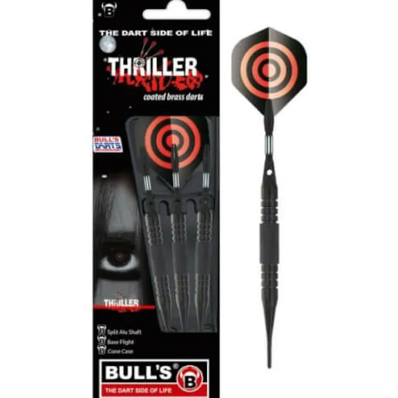 BULL'S® Erwachsenen Und Kennerspiele|Geschenkartikel Für Große>3 Softdarts Thriller Bl. Brass 16 g