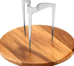 Lurch Grillzubehör>Burgerspieß mit Holzteller