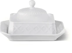 KPM Weiß>Butterdose Kurland Weiss