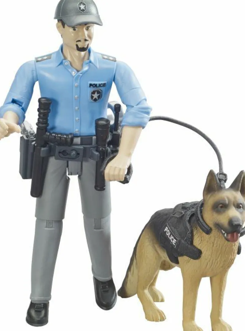 Bruder Fahrzeuge Und Fluggeräte>bworld Polizist mit Hund