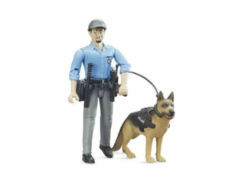 Bruder Fahrzeuge Und Fluggeräte>bworld Polizist mit Hund