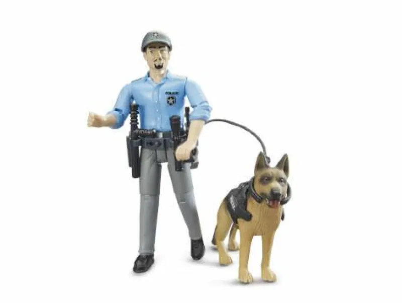 Bruder Fahrzeuge Und Fluggeräte>bworld Polizist mit Hund