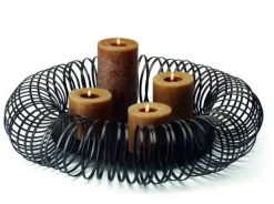 Philippi GmbH Beleuchtung>Caracas Adventschale, Stahl, Stahldraht, pulverbes