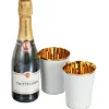Meissener Porzellan Sekt>Champagner-Set 3 teilig Taittinger Champagner 0,37