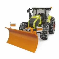 Bruder Fahrzeuge Und Fluggeräte>Claas Axion mit Schneeketten und Räumschild