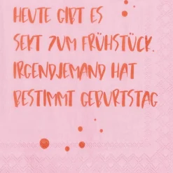 Räder Servietten|Servietten Und Serviettenringe>Cocktailserviette „Heute gibt es Sekt zum Früh...