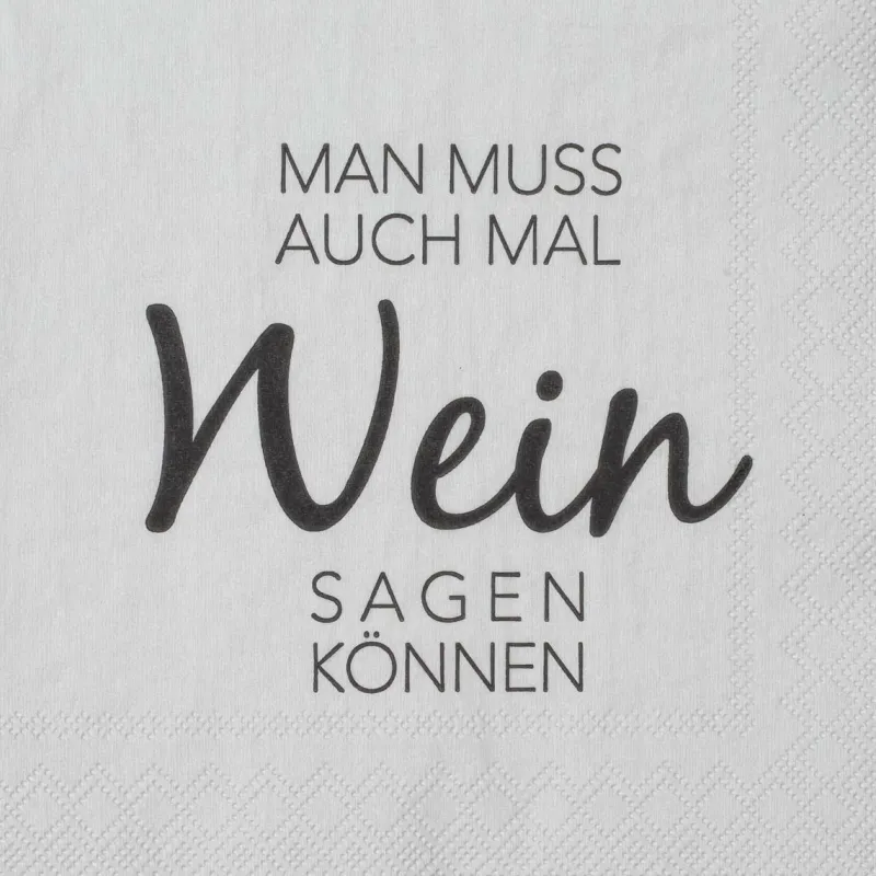 Räder Servietten Und Serviettenringe|Servietten>Cocktailserviette „Man muss auch mal Wein sagen",