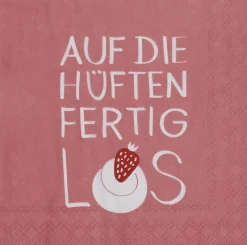 Räder Servietten Und Serviettenringe|Servietten>Cocktailserviette „Auf die Hüften fertig los", 25x