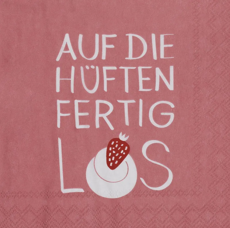 Räder Servietten Und Serviettenringe|Servietten>Cocktailserviette „Auf die Hüften fertig los", 25x