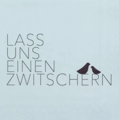 Räder Servietten Und Serviettenringe|Servietten>Cocktailserviette „Lass uns einen Zwitschern", 25x