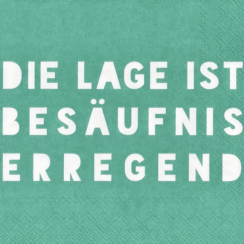 Räder Servietten Und Serviettenringe|Servietten>Cocktailserviette 25x25cm Die Lage Ist Besäufniser